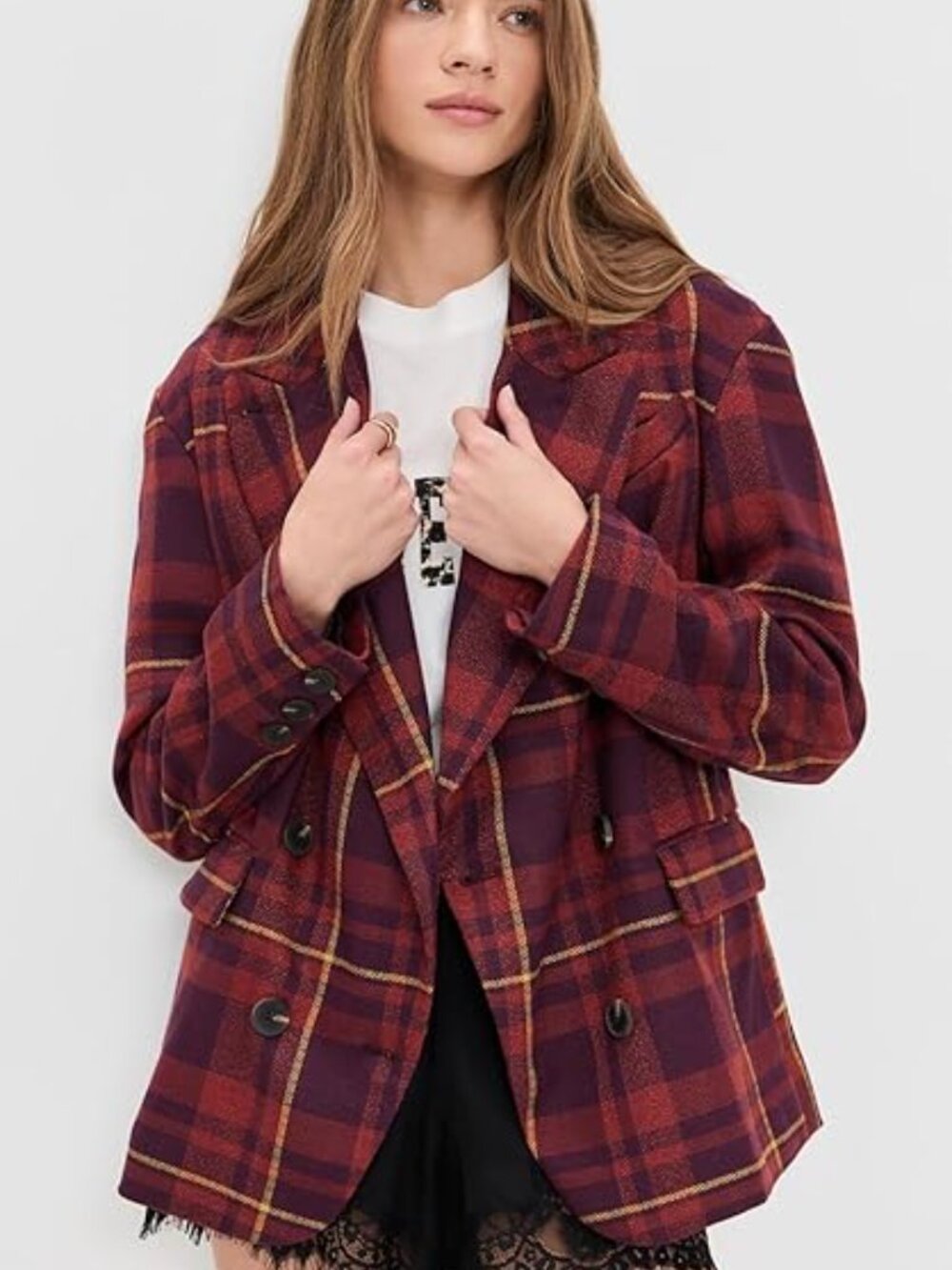 Free People Dean Double-Breasted Blazer - Picture 2 of 5